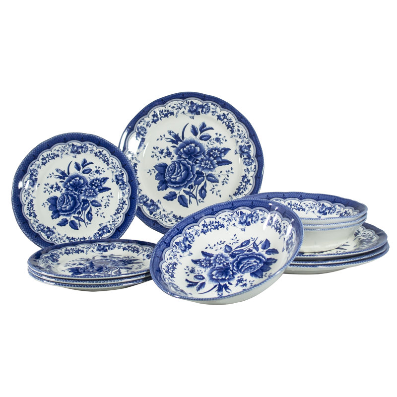 TudorEngland Tudor England Tudor Porcelain China Dinnerware Set Service for 4 & Reviews Wayfair